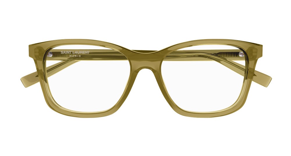 Eyeglasses Saint Laurent SL 482-005 color giallo shape rectangle lenses trasparente