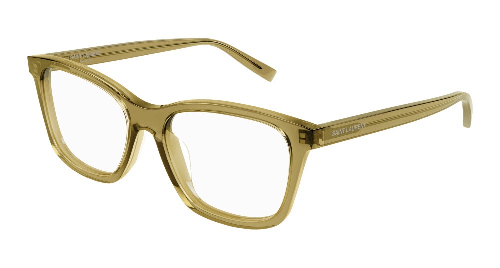 Eyeglasses Saint Laurent SL 482-005 color giallo shape rectangle lenses trasparente