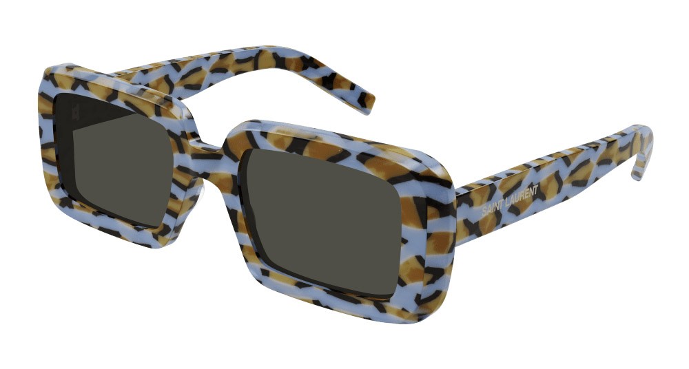 Sunglasses Saint Laurent SL 534 SUNRISE-008 color viola shape rectangle lenses grigio