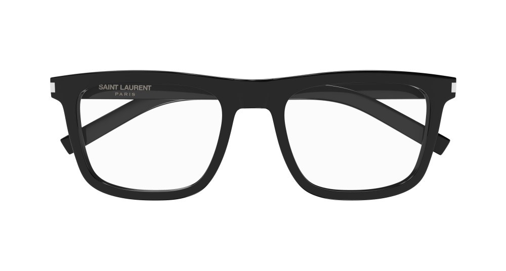 Eyeglasses Saint Laurent SL 547 SLIM OPT-001 color nero shape rectangle lenses trasparente