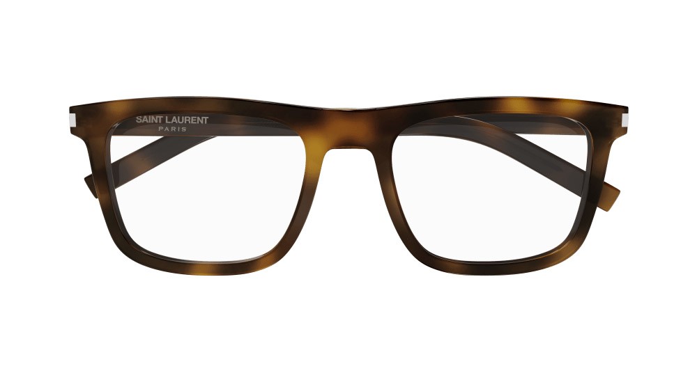 Eyeglasses Saint Laurent SL 547 SLIM OPT-002 color havana shape rectangle lenses trasparente