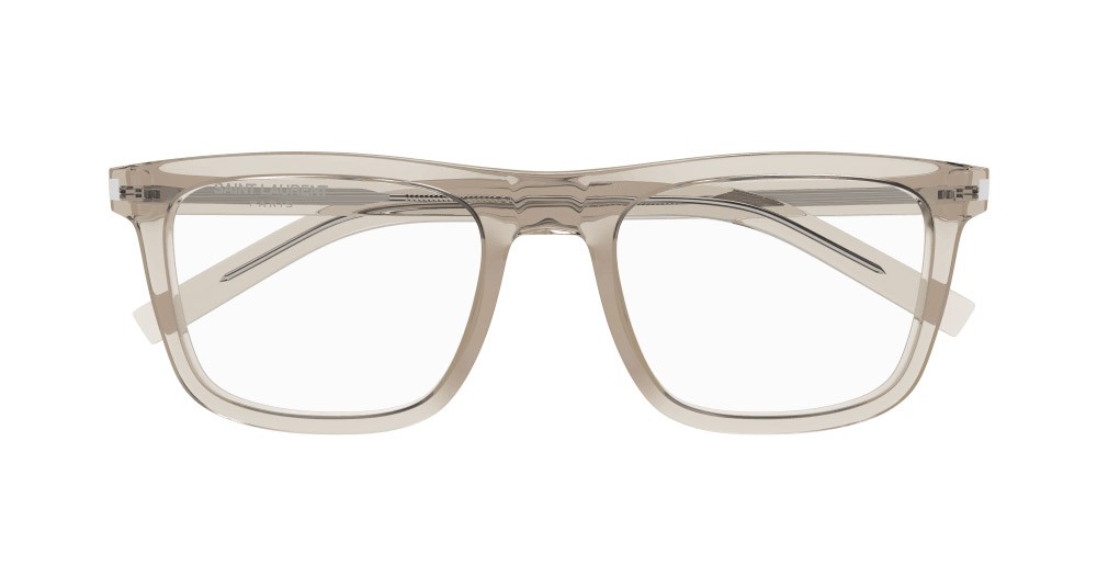Eyeglasses Saint Laurent SL 547 SLIM OPT-008 color beige shape rectangle lenses trasparente
