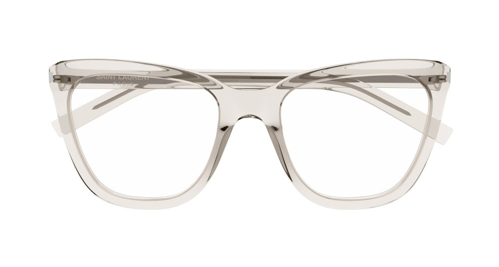 Eyeglasses Saint Laurent SL 548 SLIM OPT-004 color beige shape cat eye lenses trasparente