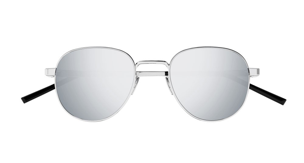 Sunglasses Saint Laurent SL 555-002 color argento shape round lenses argento