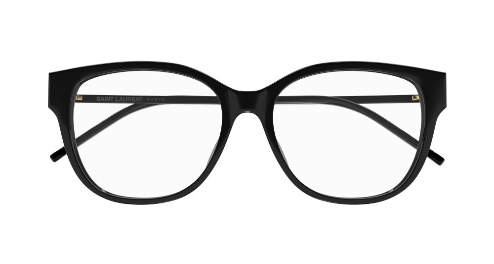 Eyeglasses Saint Laurent SL M48O_B/F-001 color nero shape cat eye lenses trasparente