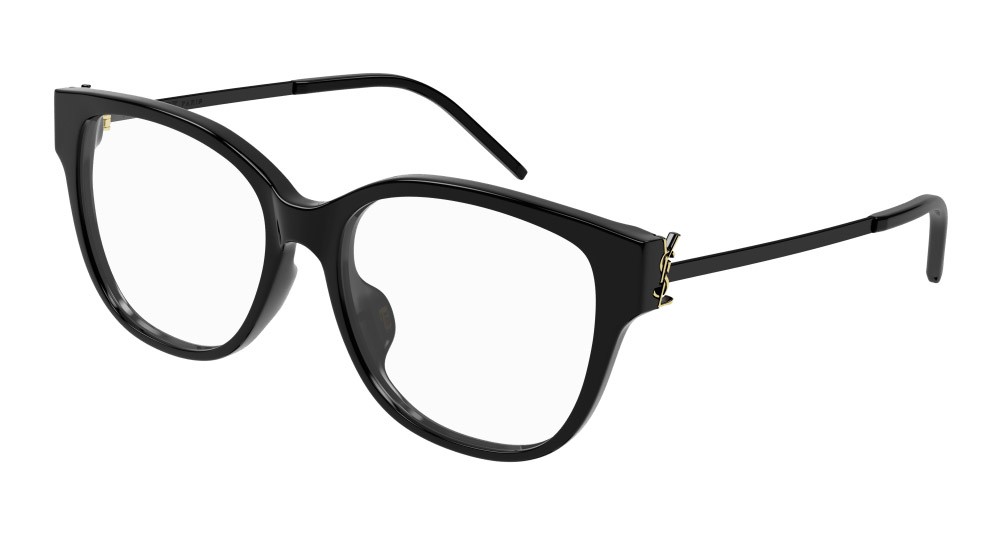 Eyeglasses Saint Laurent SL M48O_B/F-001 color nero shape cat eye lenses trasparente