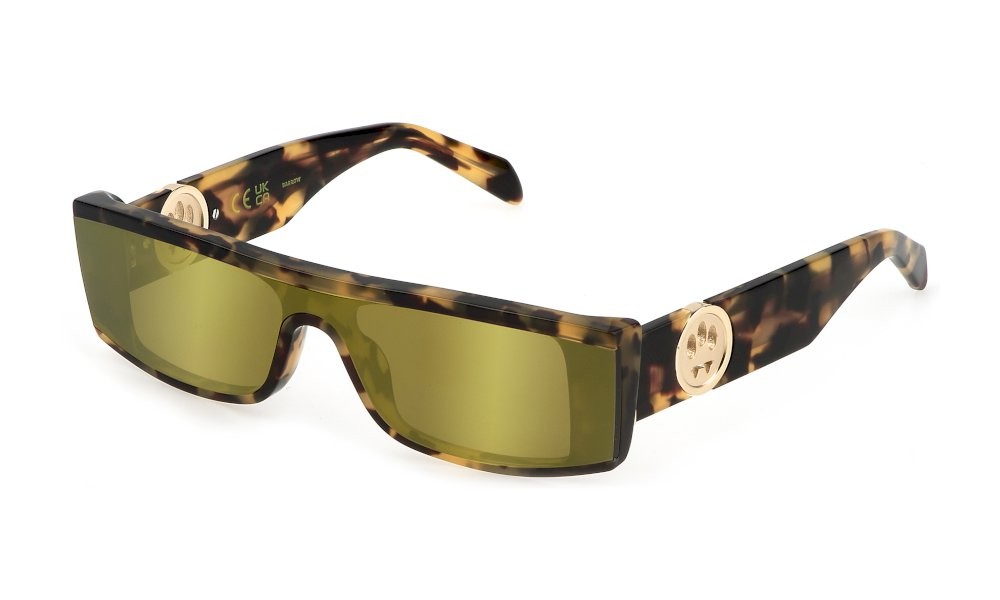 Sunglasses Barrow Stepper SBA001 (AGGG) color shiny light havana shape mask lenses brown/mirror gold