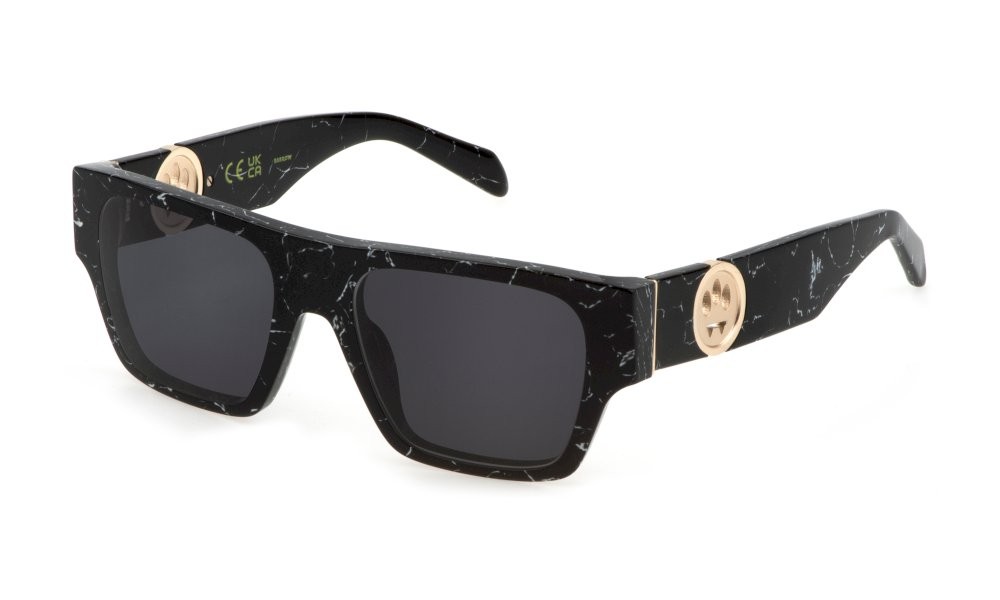 Sunglasses Barrow Smoker SBA002 (0869) color marbled black shape rectangle lenses smoke