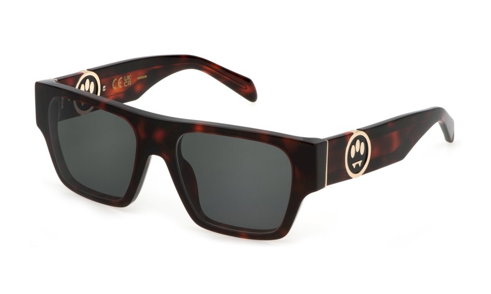 Sunglasses Barrow Smoker SBA002V (09AT) color shiny red havana shape rectangle lenses grey/green