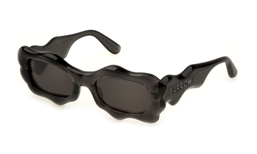 Occhiali da sole Barrow Liquid SBA005 (0840) colore transparent grey forma irregolare lenti smoke