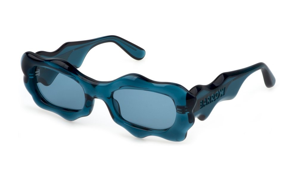 Sunglasses Barrow Liquid SBA005 (0892) color shiny transparent blue shape irregular lenses blue