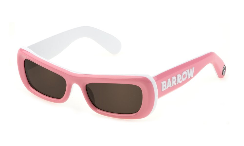 Sunglasses Barrow Alien SBA006V (095Z) color white - pink top shape rectangle lenses brown