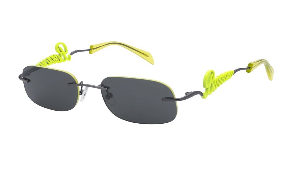 Sunglasses Barrow Round glasant SBA013 (0593) color bachelite lucida c/parti colorate lenses smoke