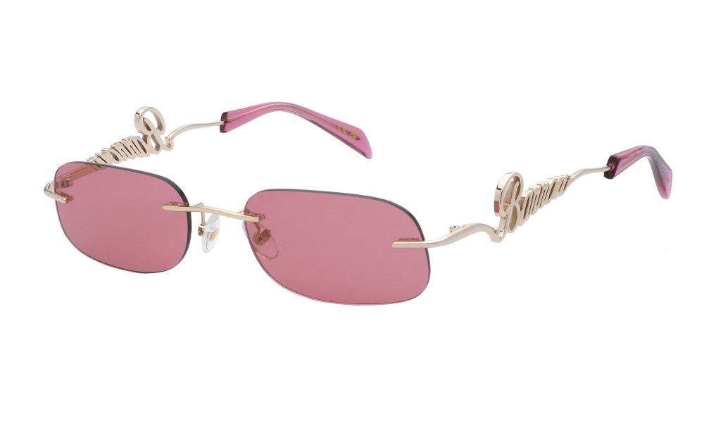 Sunglasses Barrow Round glasant SBA013 (300K) color oro rosè lucido lenses pink