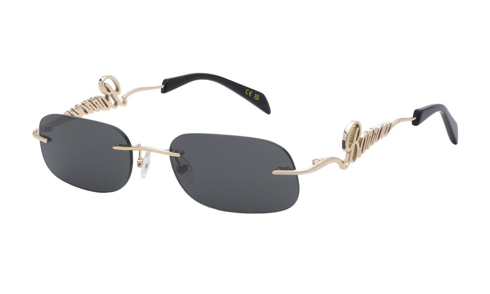 Sunglasses Barrow Round glasant SBA013 (300Y) color oro rosè lucido lenses smoke