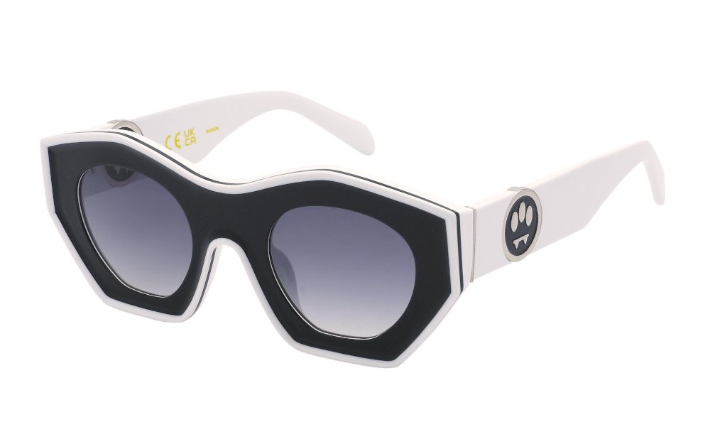 Sunglasses Barrow Eclipse SBA016V (06X1) color top nero - bianco lenses blue gradient