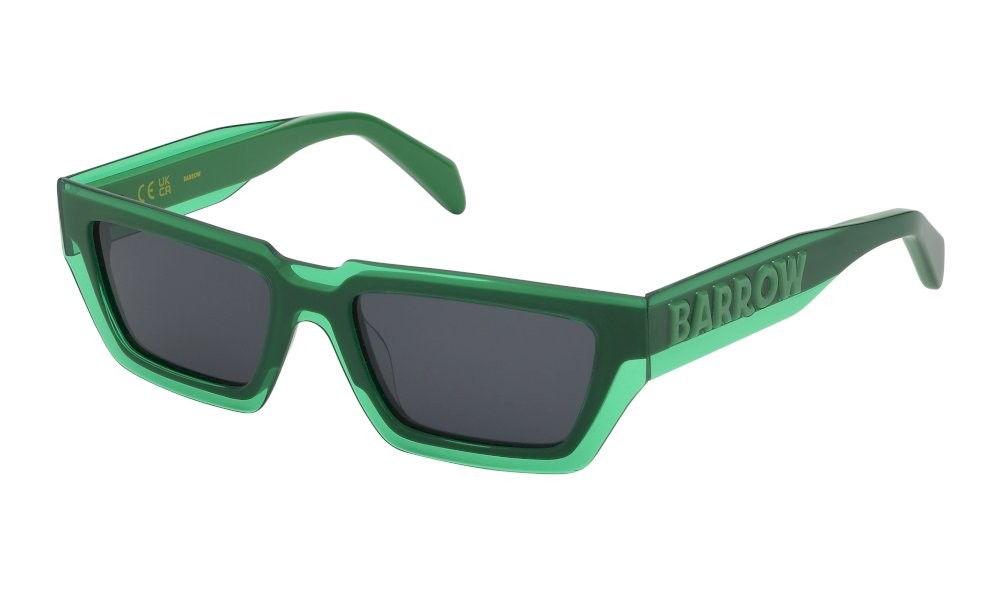 Sunglasses Barrow Horizon Flat SBA020 (09DA) color top verde+verde trasparente lucido lenses smoke