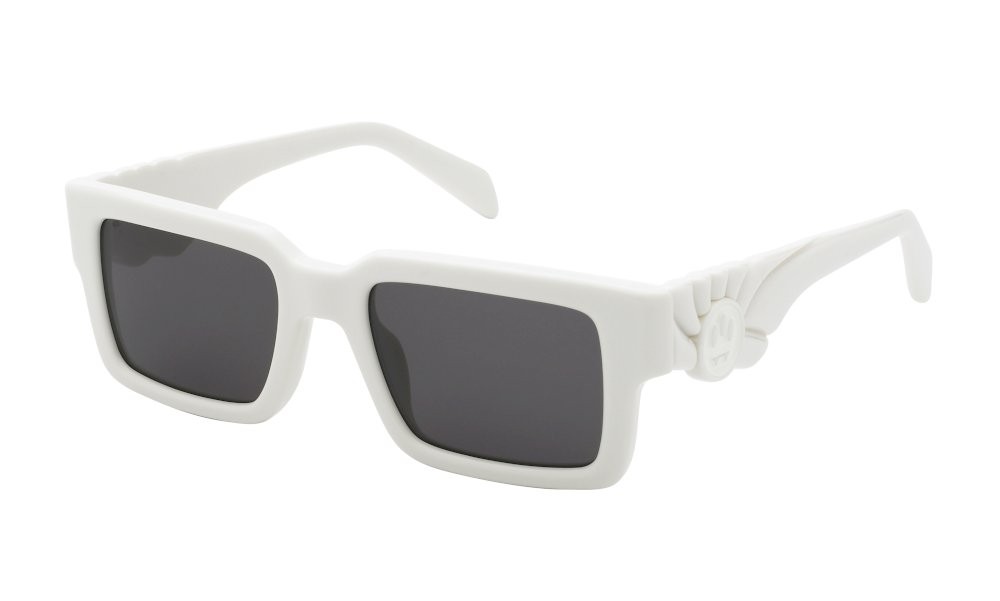 Sunglasses Barrow Puffy squared SBA022 (03GF) color panna pieno lucido lenses smoke