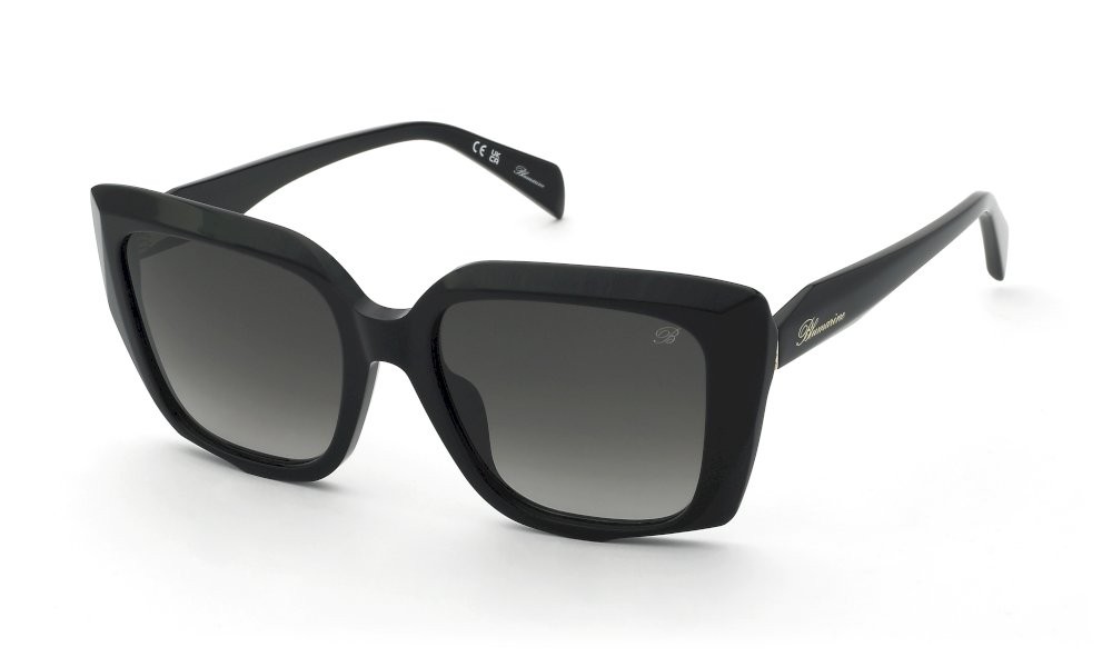 Sunglasses Blumarine SBM241S (0700) color nero lucido lenses smoke gradient smoke