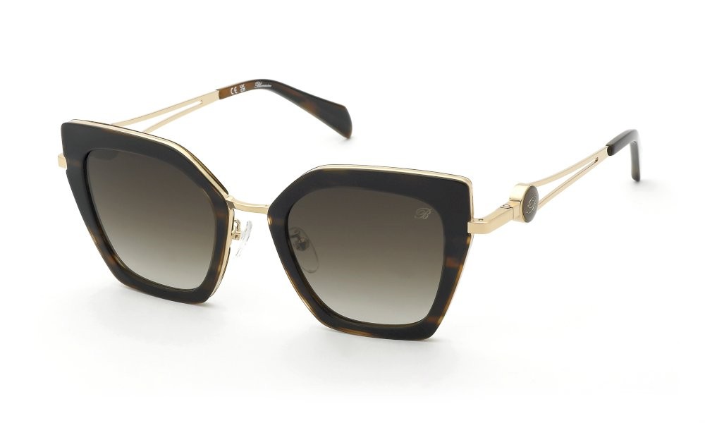 Sunglasses Blumarine SBM244 (300Y) color oro rose' lucido lenses brown gradient