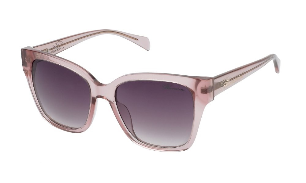 Occhiali da sole Blumarine SBM798 (0776) colore rosa trasparente lucido lenti red gradient