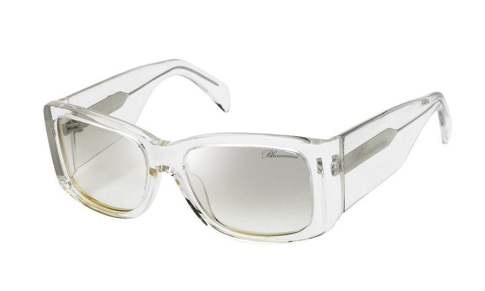 Sonnenbrillen Blumarine SBM800 (P79G) farbe cristallo lucido gläser smoke mirror gold