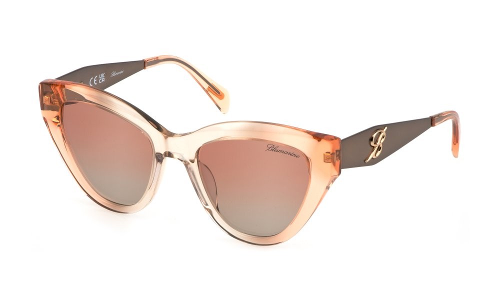 Occhiali da sole Blumarine SBM828 (02G8) colore arancio - marrone sfumato lenti brown gradient