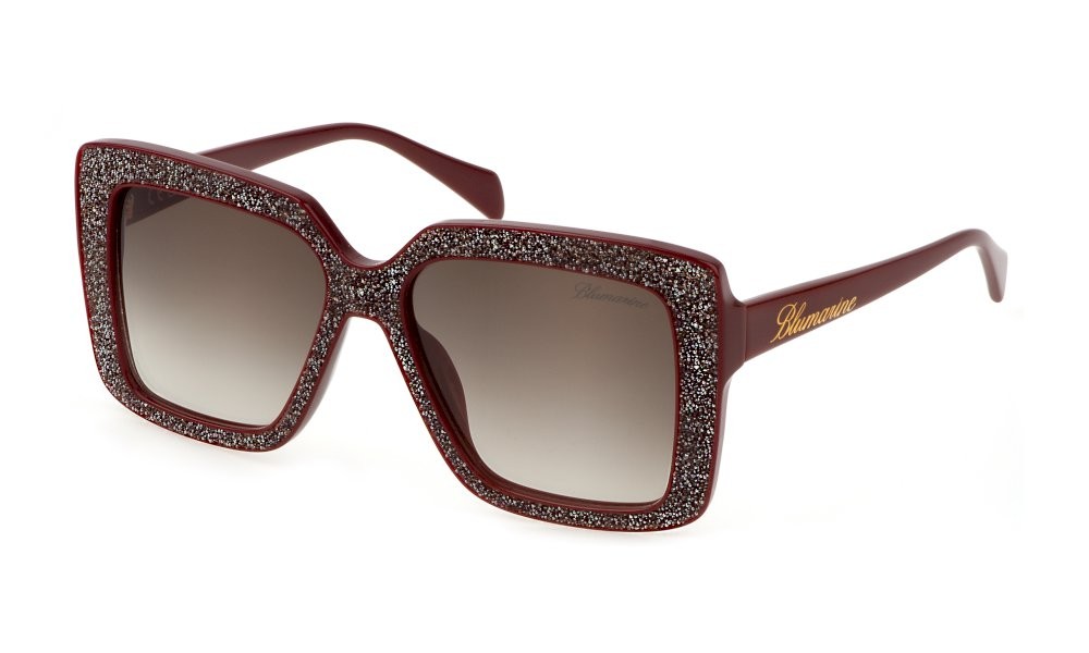 Sonnenbrillen Blumarine SBM831S (09FH) farbe bordeaux pieno lucido gläser brown gradient