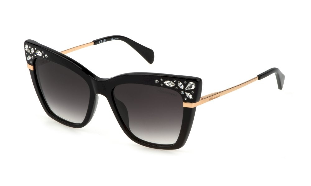 Sonnenbrillen Blumarine SBM834S (0700) farbe nero lucido gläser smoke gradient
