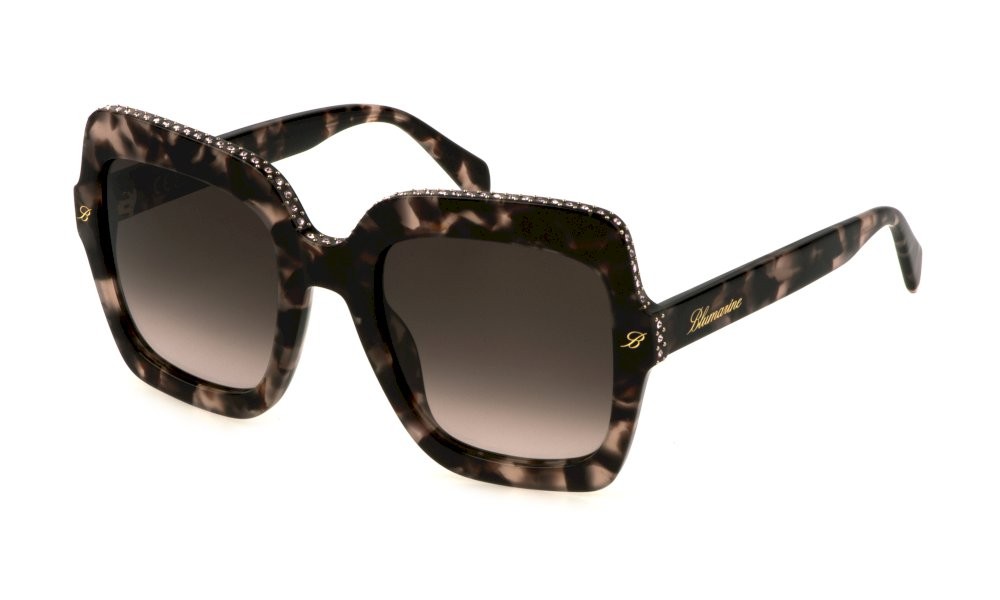 Occhiali da sole Blumarine SBM836S (01GQ) colore avana marrone/rosa lenti brown grad.pink