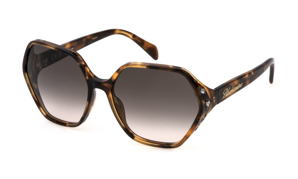 Occhiali da sole Blumarine SBM861S (08XW) colore avana media lucida lenti green gradient brown