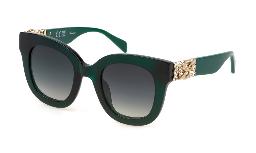 Sonnenbrillen Blumarine SBM862S (06RS) farbe verde opalino lucido gläser green