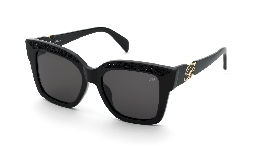 Occhiali da sole Blumarine SBM887V (700F) colore nero lucido lenti smoke