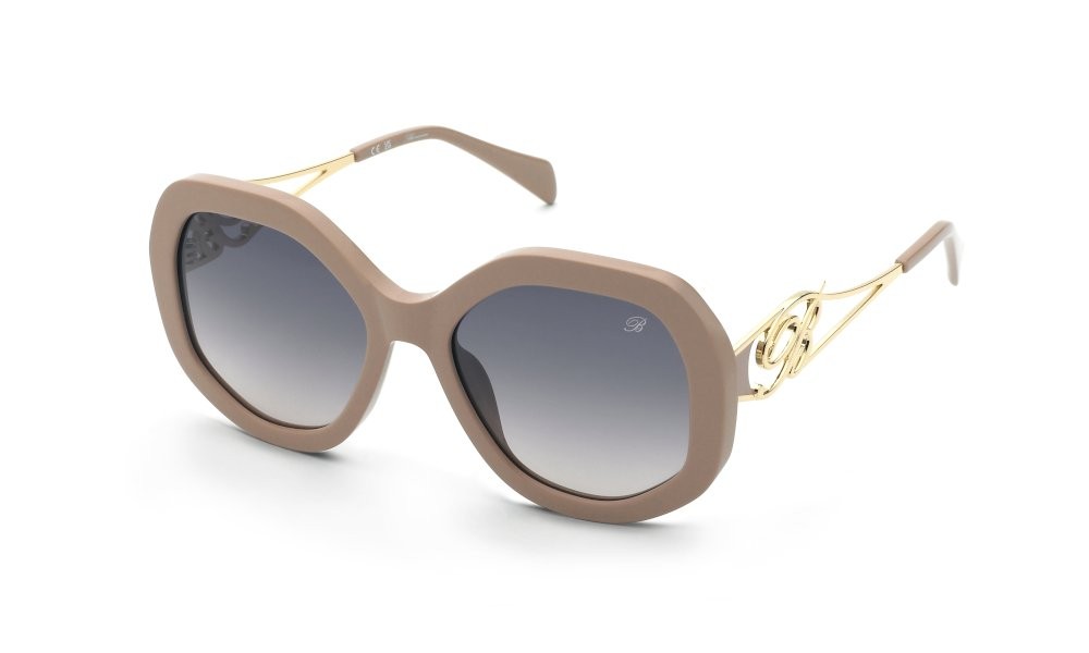 Occhiali da sole Blumarine SBM892 (0M38) colore beige lucido lenti violet gradient pink