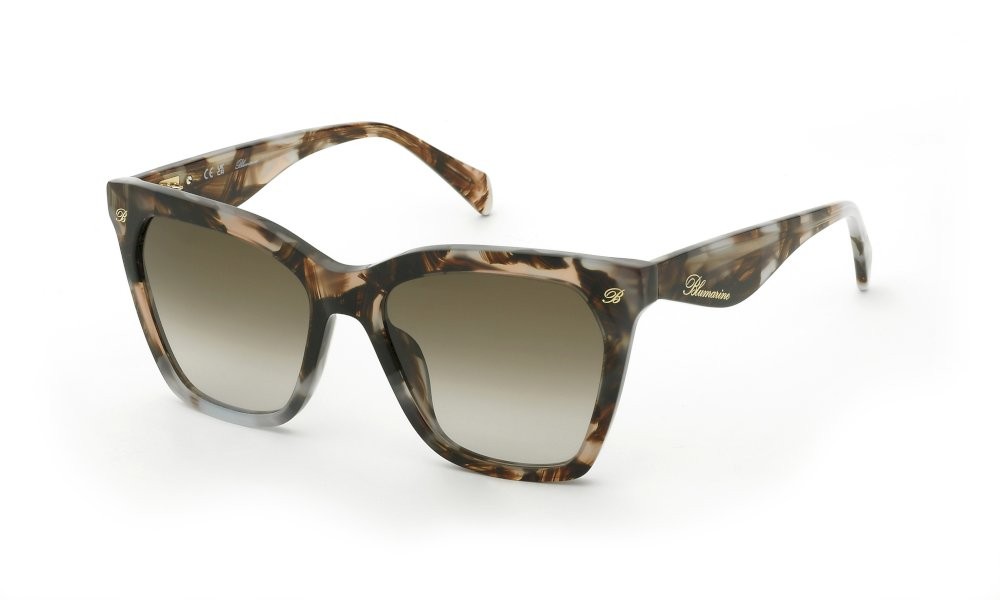 Occhiali da sole Blumarine SBM901 (0AM5) colore avana marrone/azzurro lucido lenti brown gradient brown