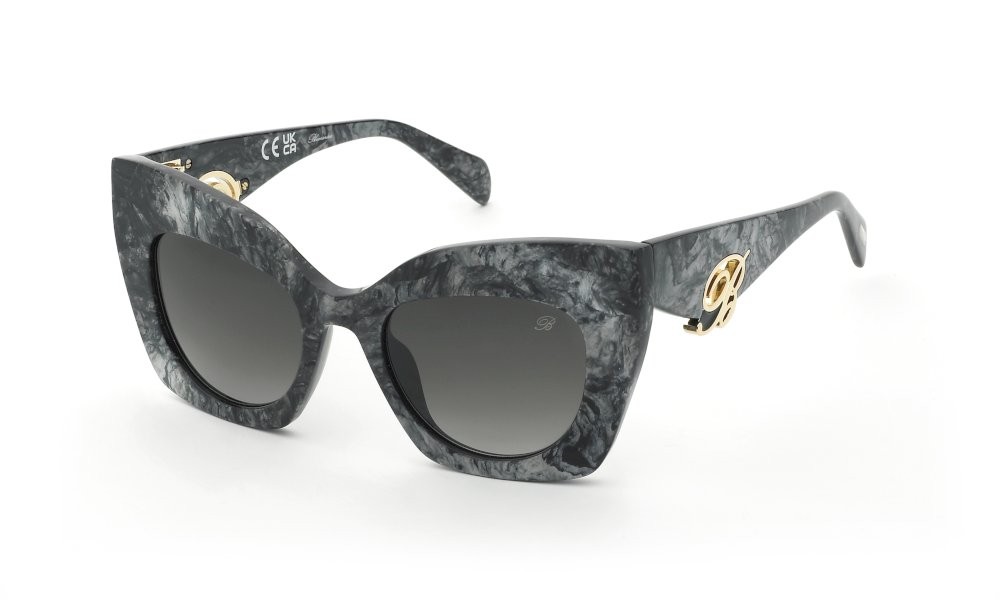 Occhiali da sole Blumarine SBM902V (0727) colore fantasia nero lenti smoke gradient smoke