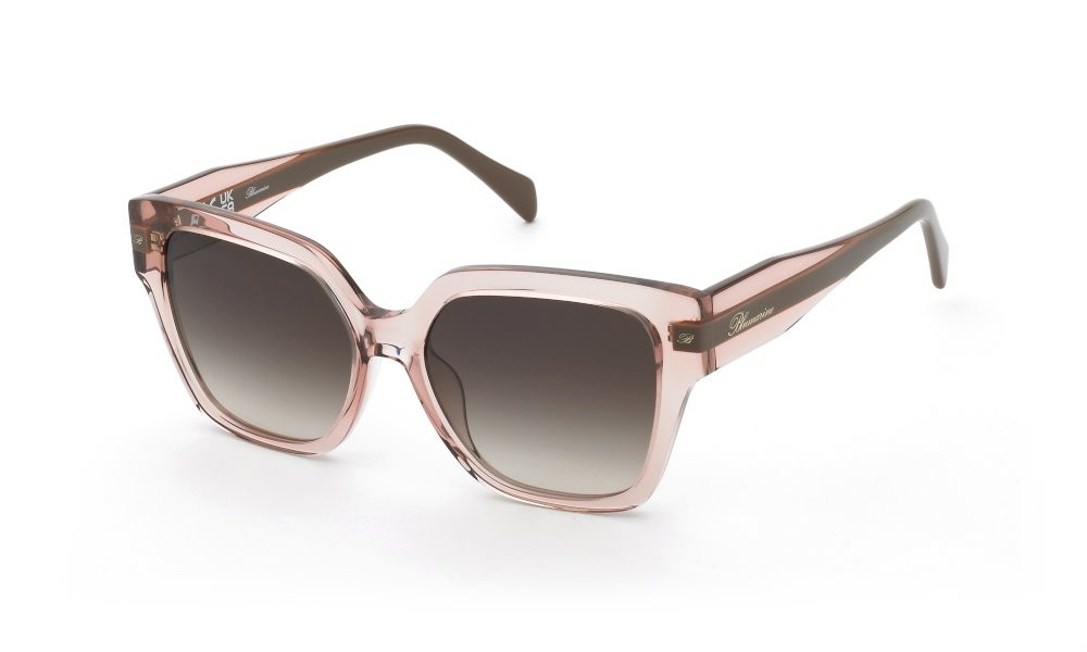 Occhiali da sole Blumarine SBM905 (0776) colore rosa trasparente lucido lenti brown gradient brown