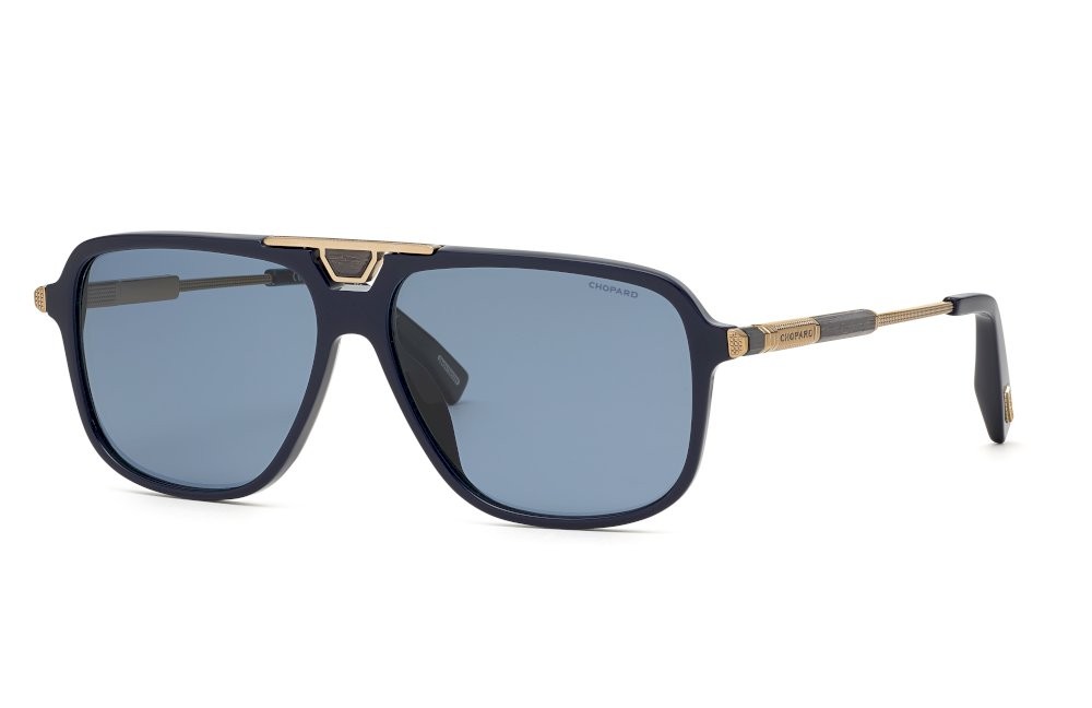 Sonnenbrillen Chopard SCH340 (821P) farbe blu notte lucido gläser antiriflesso - blue