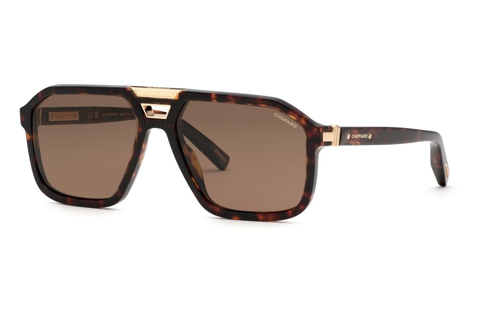 Sunglasses Chopard SCH374 (909P) color avana gialla lucida lenses brown
