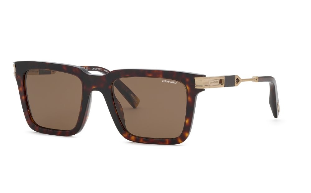Sunglasses Chopard SCH411 (909P) color avana gialla lucida lenses brown