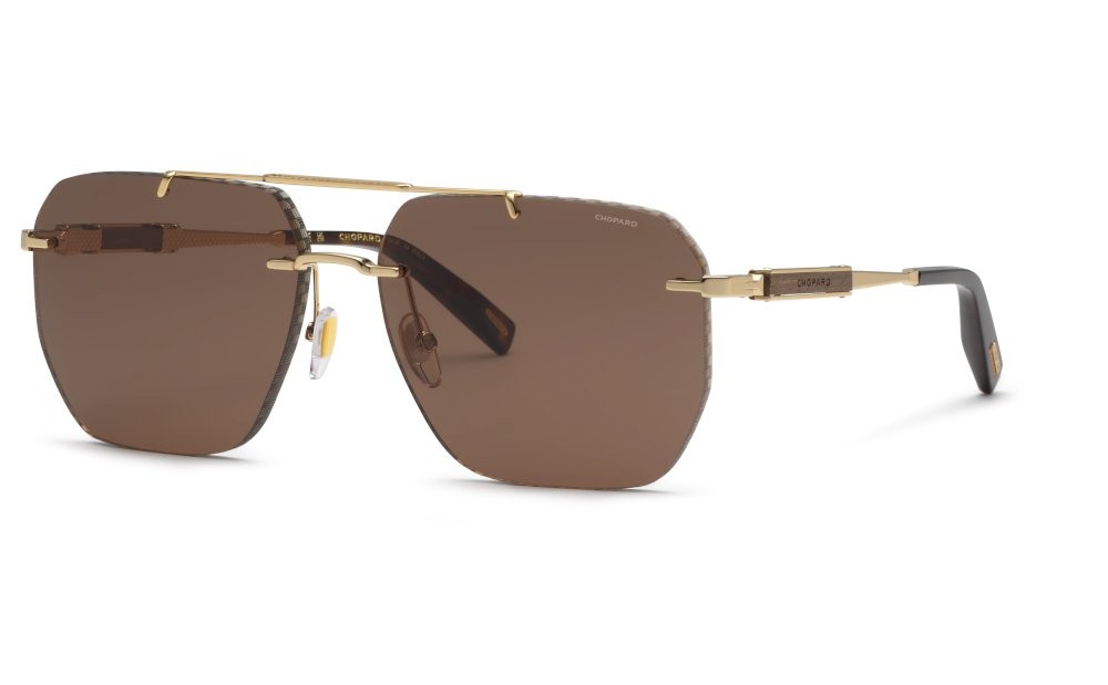 Sunglasses Chopard SCHL53 (300K) color oro rose' lucido lenses brown
