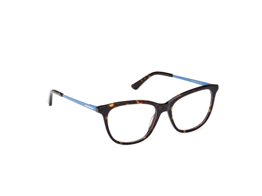 Brillen Skechers SE2227 (052) farbe avana scura - blu opaco form cat-eye 
