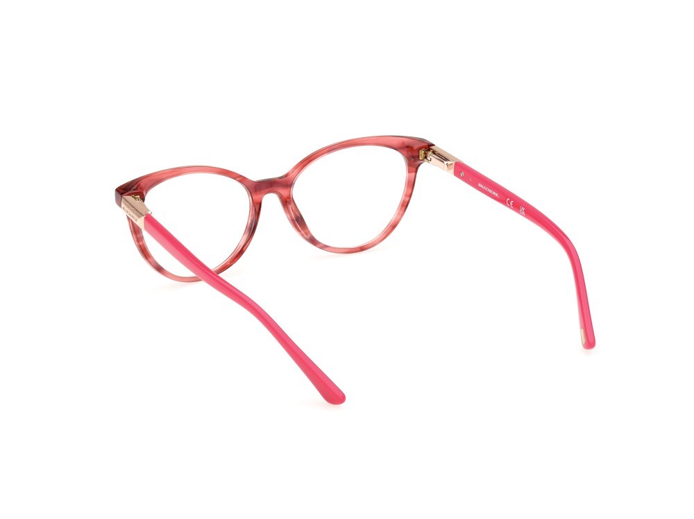 Eyeglasses Skechers SE2247 (072) color rosa scuro lucido shape cat eye 