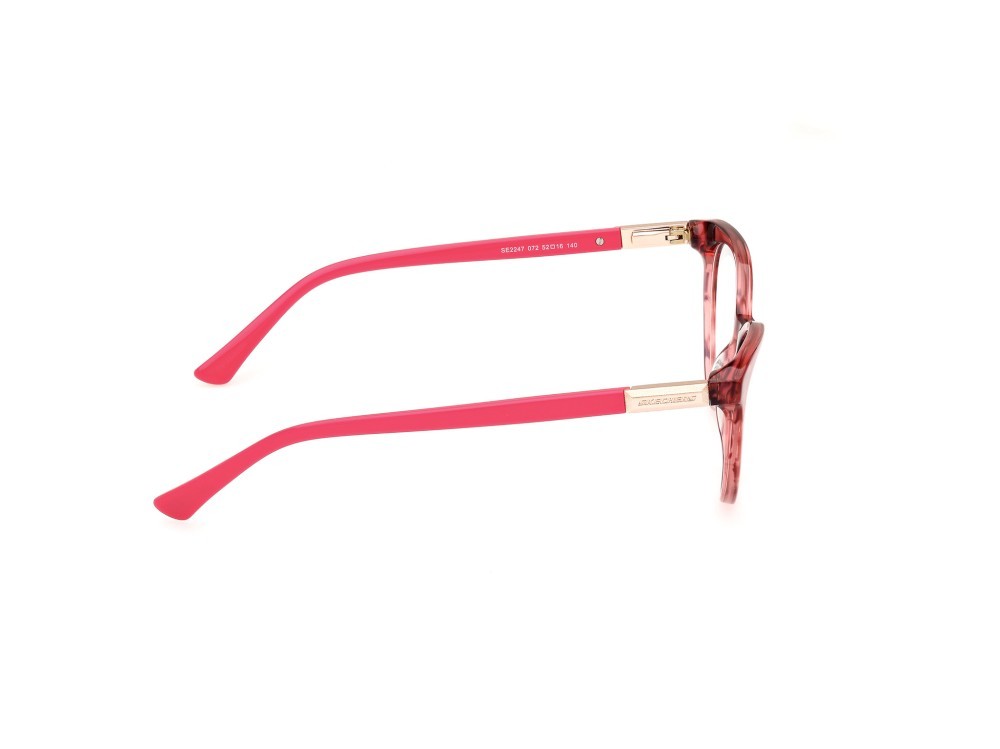 Eyeglasses Skechers SE2247 (072) color rosa scuro lucido shape cat eye 