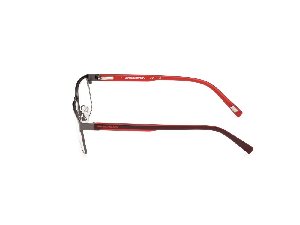Eyeglasses Skechers SE3387 (009) color antracite opaco / rosso scuro lucido shape rectangle 
