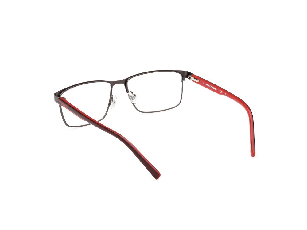 Eyeglasses Skechers SE3387 (009) color antracite opaco / rosso scuro lucido shape rectangle 
