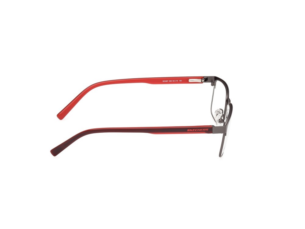 Eyeglasses Skechers SE3387 (009) color antracite opaco / rosso scuro lucido shape rectangle 