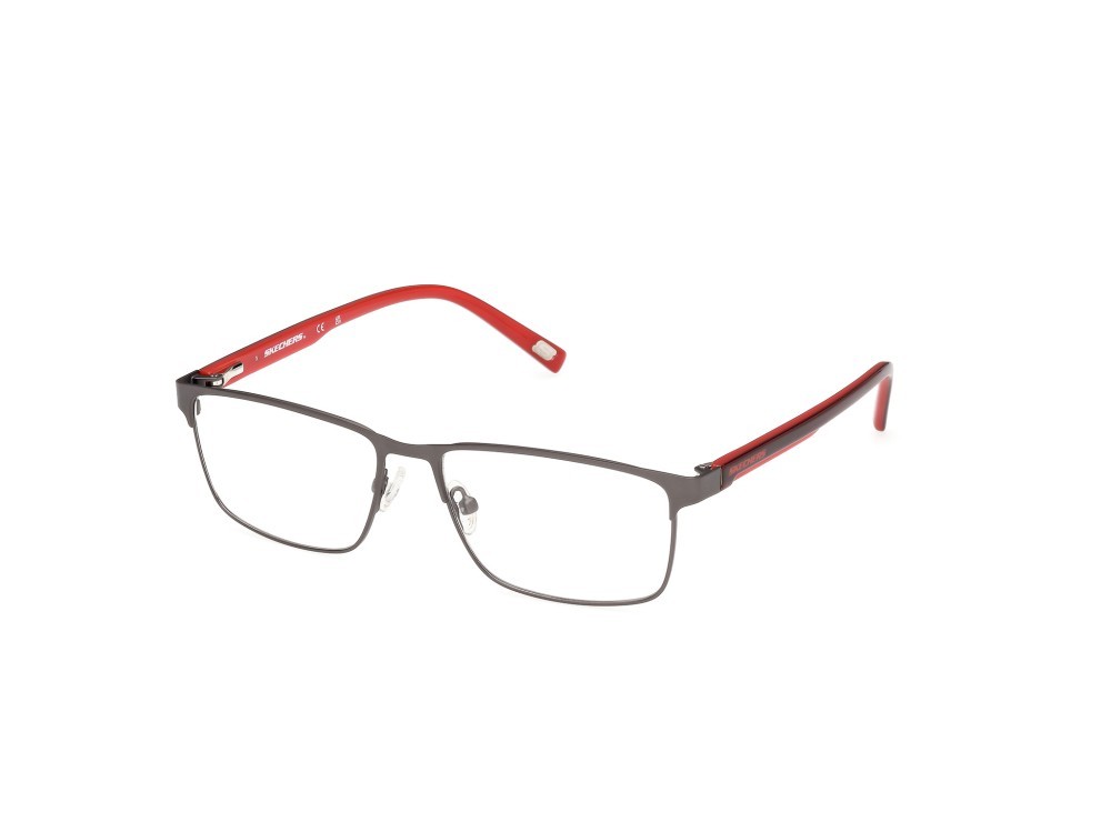 Eyeglasses Skechers SE3387 (009) color antracite opaco / rosso scuro lucido shape rectangle 