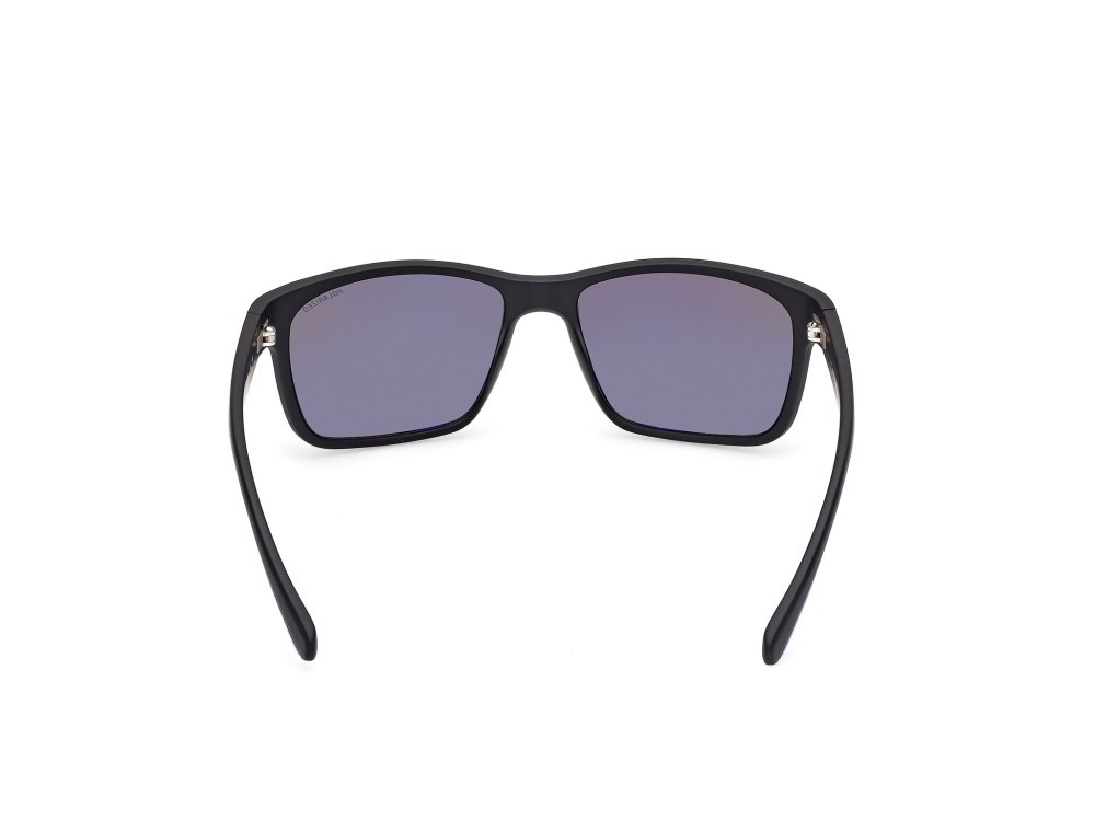 Sonnenbrillen Skechers SE6117 (02X) farbe nero opaco form rechteckig gläser blu polarizzato