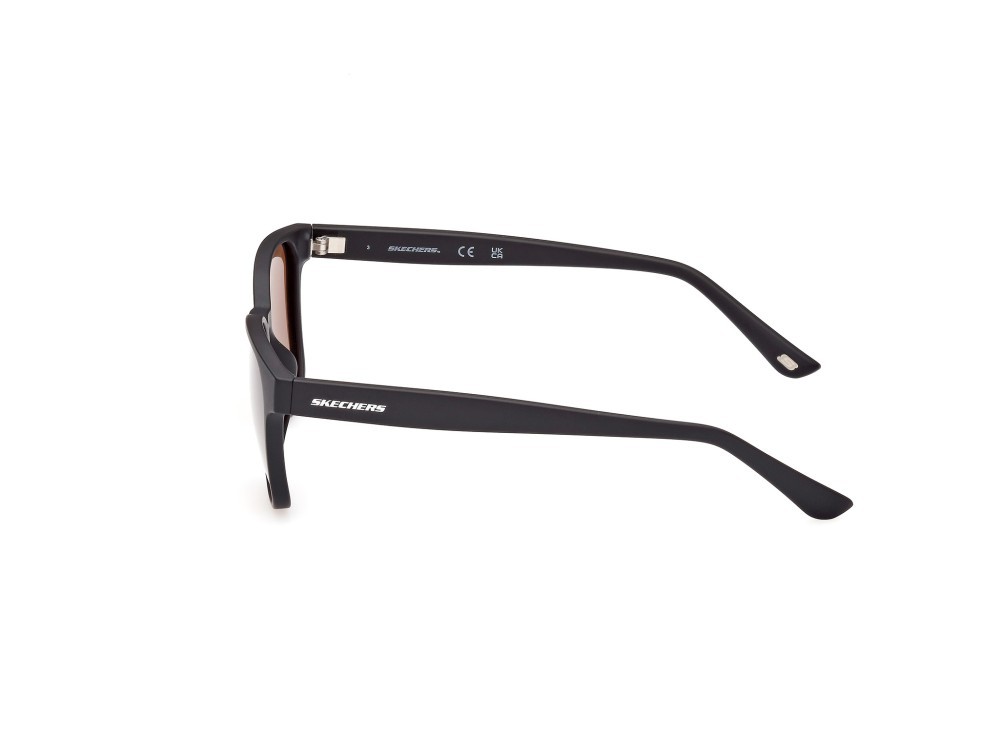Sonnenbrillen Skechers SE6277 (01H) farbe nero lucido form quadratisch gläser marrone polar.